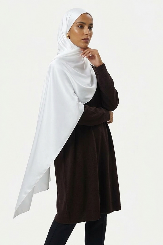Satin Jersey-Weiß
