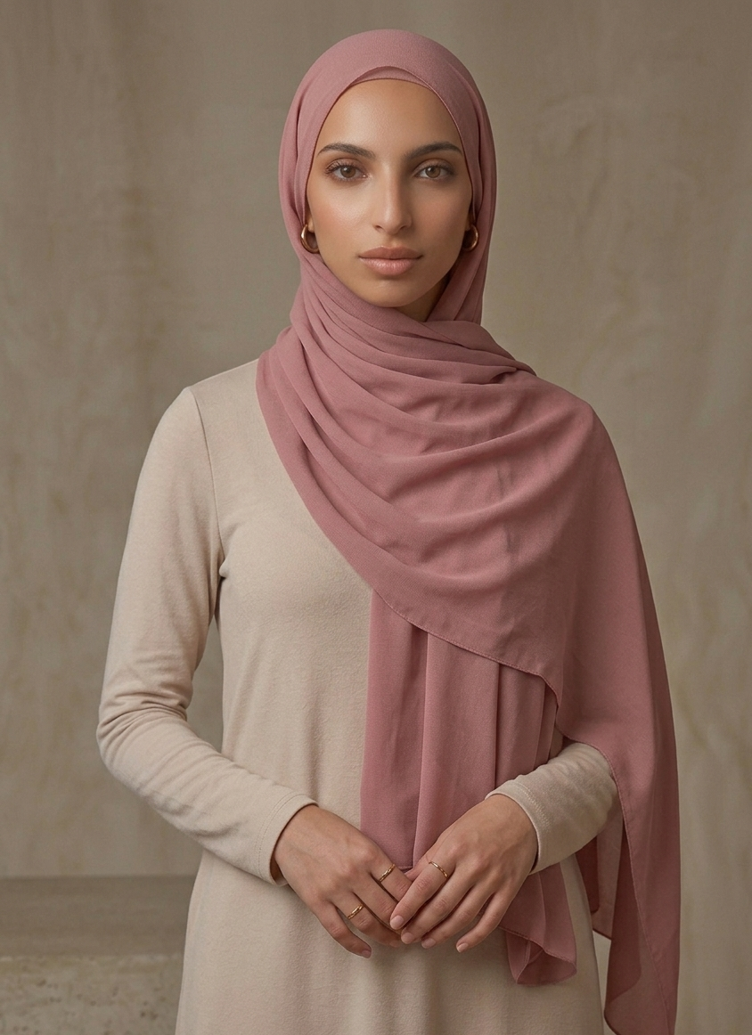 Premium Chiffon-Vintage Rose