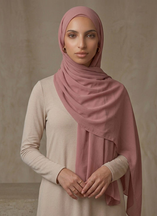 Premium Chiffon-Vintage Rose