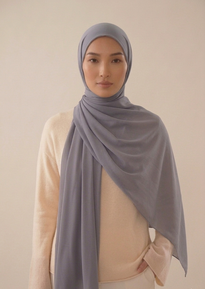 Chiffon Premium-Rauchblau