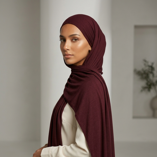 Bamboo Jersey-Orientalischer Rubin