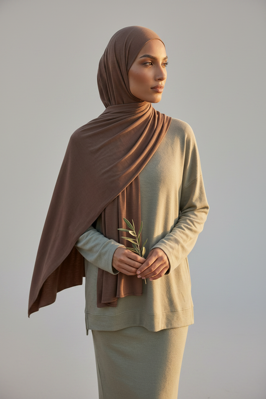 Atmungsaktiver Jersey-Taupe