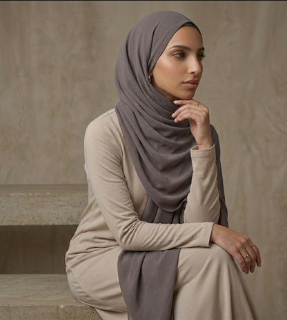 Chiffon Premium-Edles Grau