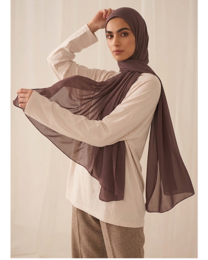 Premium Chiffon-Kakao