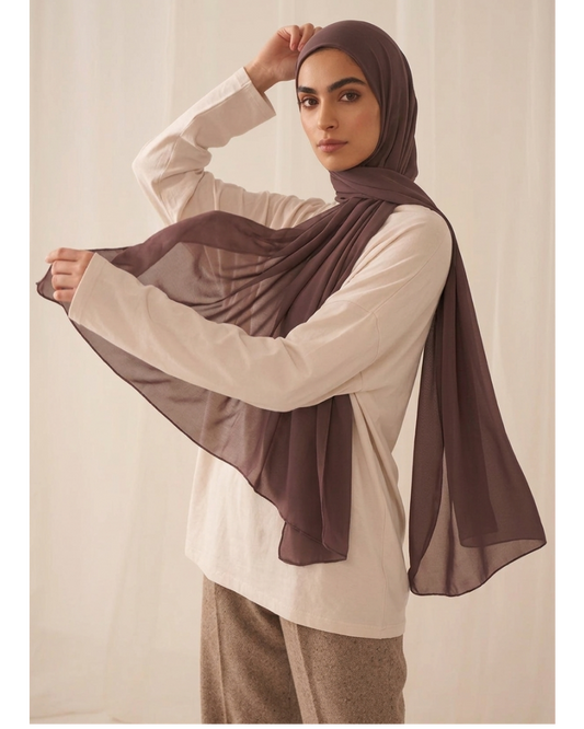 Premium Chiffon-Kakao