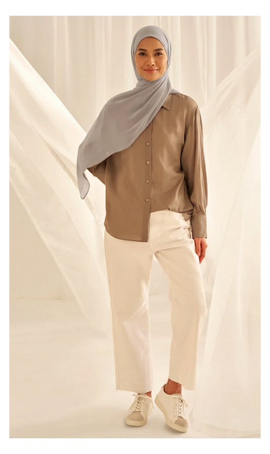 Premium Chiffon-Silbergrau