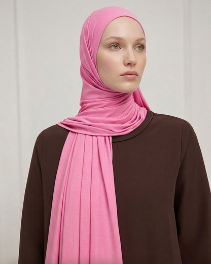 Bamboo Jersey- Zuckerwatte-Rosa