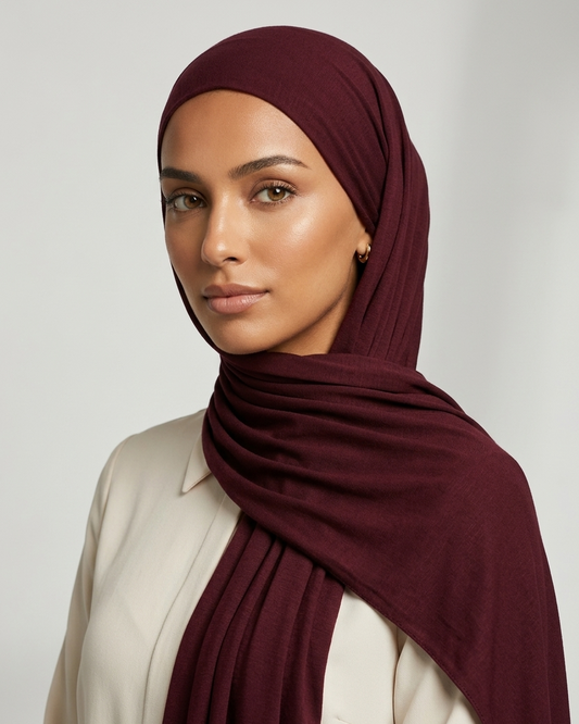 Bamboo Jersey-Orientalischer Rubin