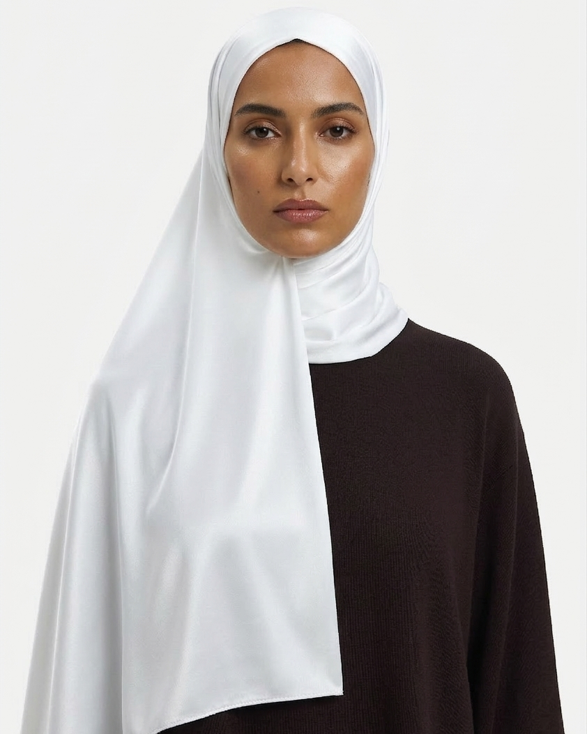 Satin Jersey-Weiß