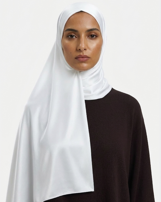 Satin Jersey-Weiß