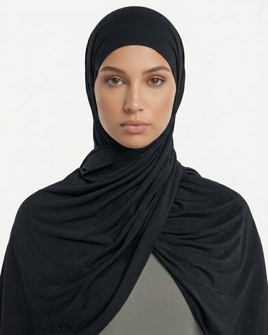 Atmungsaktiver Jersey-Schwarz