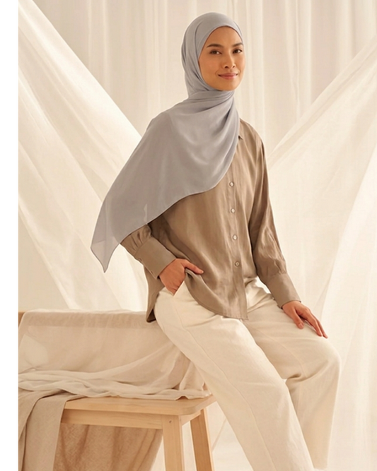 Premium Chiffon-Silbergrau
