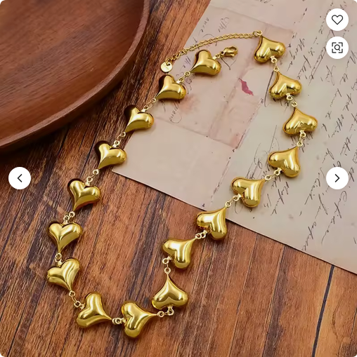 Elegantes Schmuck-Set: Halskette & Armband – Gold