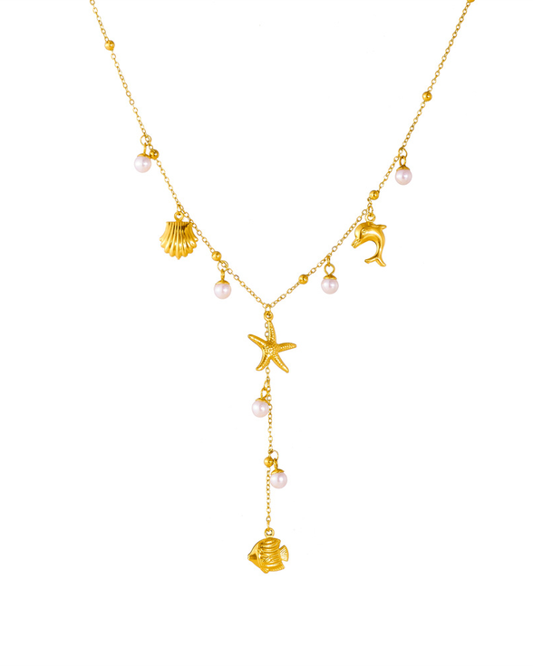 Verstellbare Y-Halskette Gold – Wasserfester Edelstahl